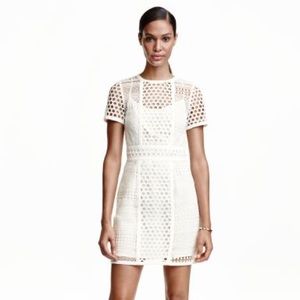 White Lace Mini Dress